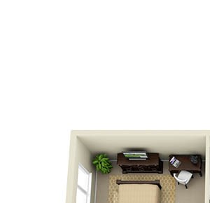 Filoli Espresso A1, 2 Bed 2 Bath 1061 SQ.FT. floor plan